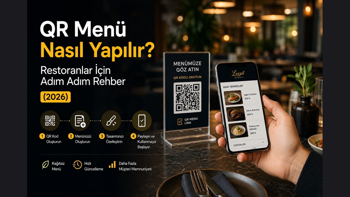 QR Menü Nasıl Yapılır? Restoranlar İçin Adım Adım Rehber (2026)